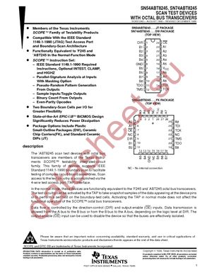 SN74ABT8245DWE4 datasheet  